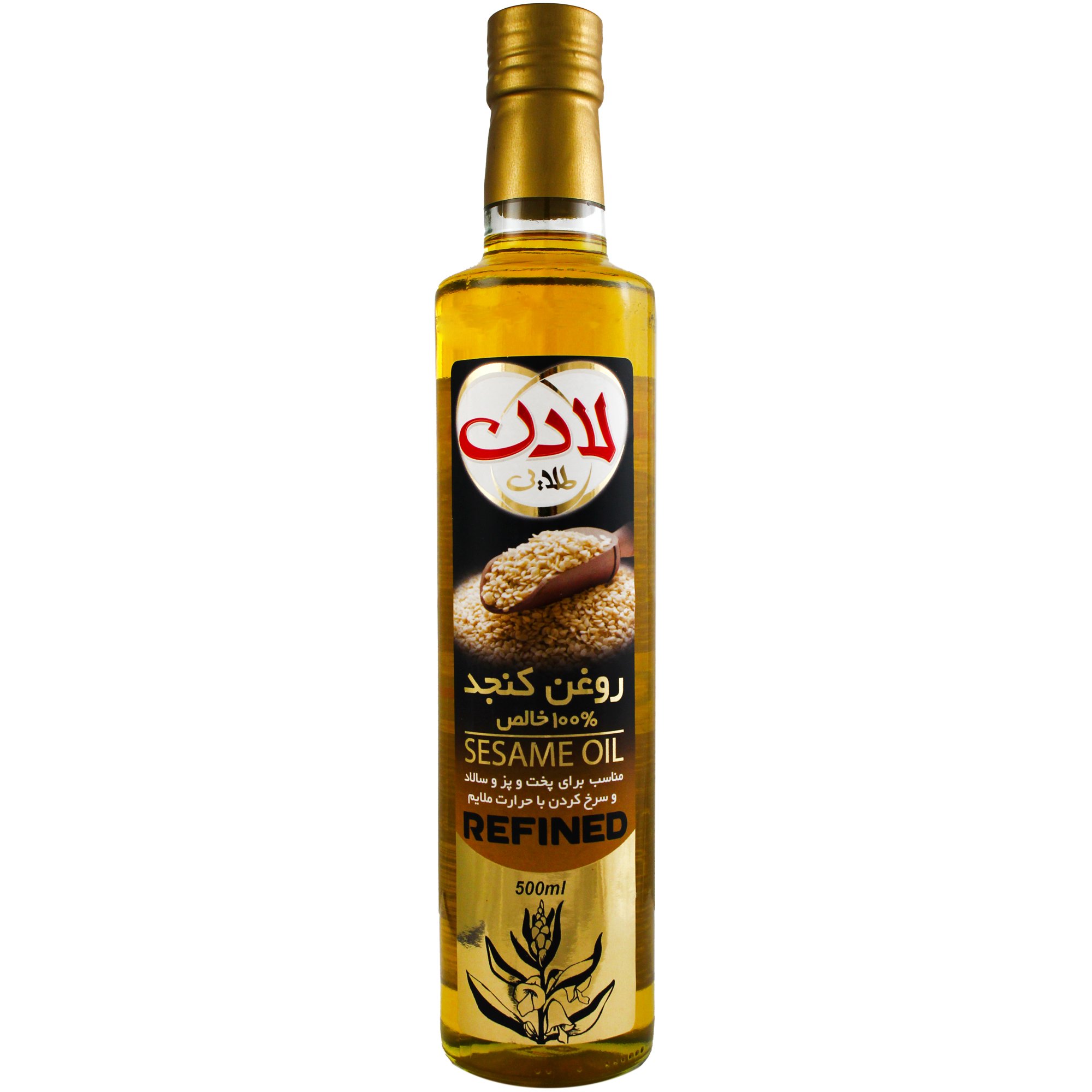 روغن کنجد تصفیه شده لادن طلایی ۵۰۰ میلی لیتری