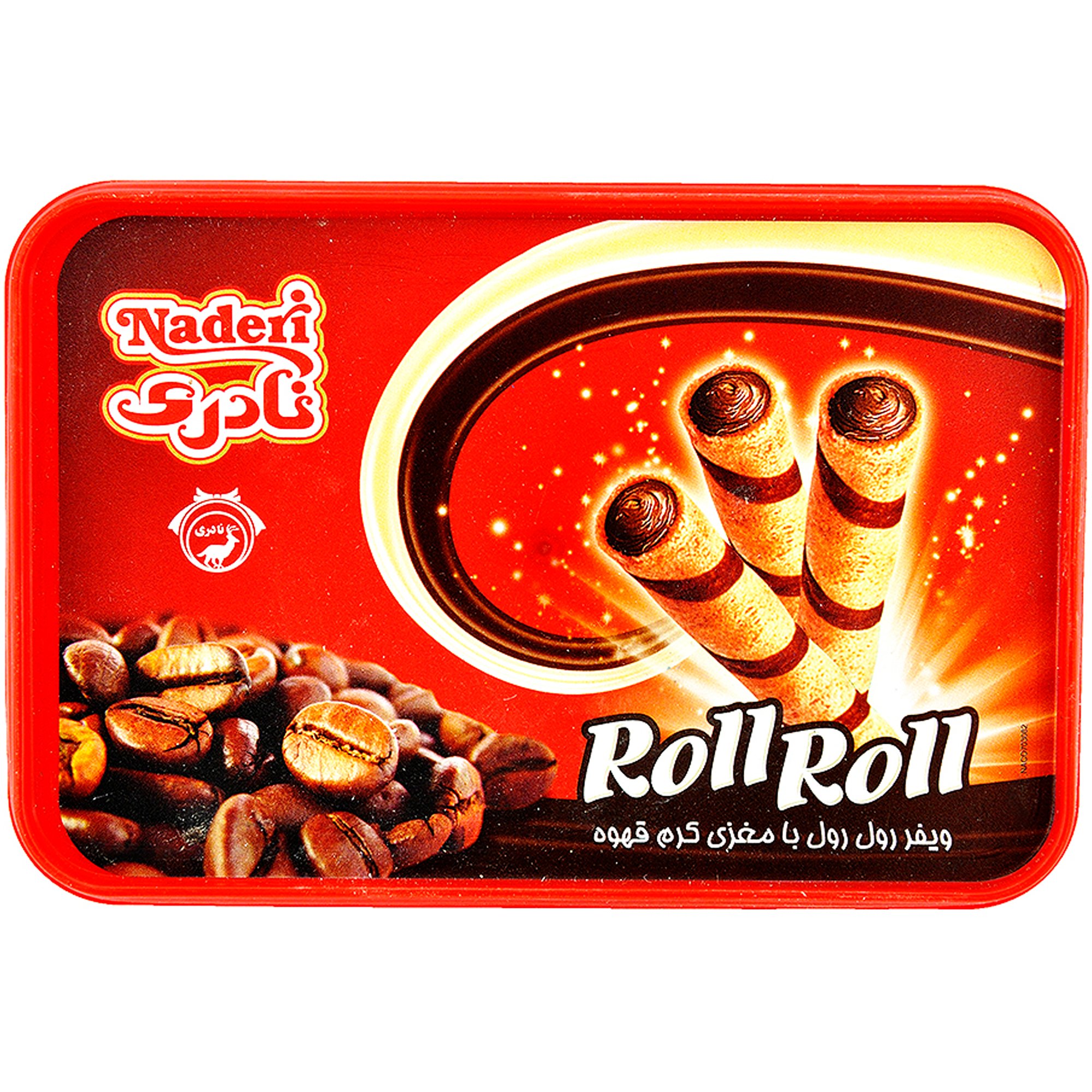 ویفر کرم دار قهوه پذیرایی رول رول نادری ۲۵۰ گرمی