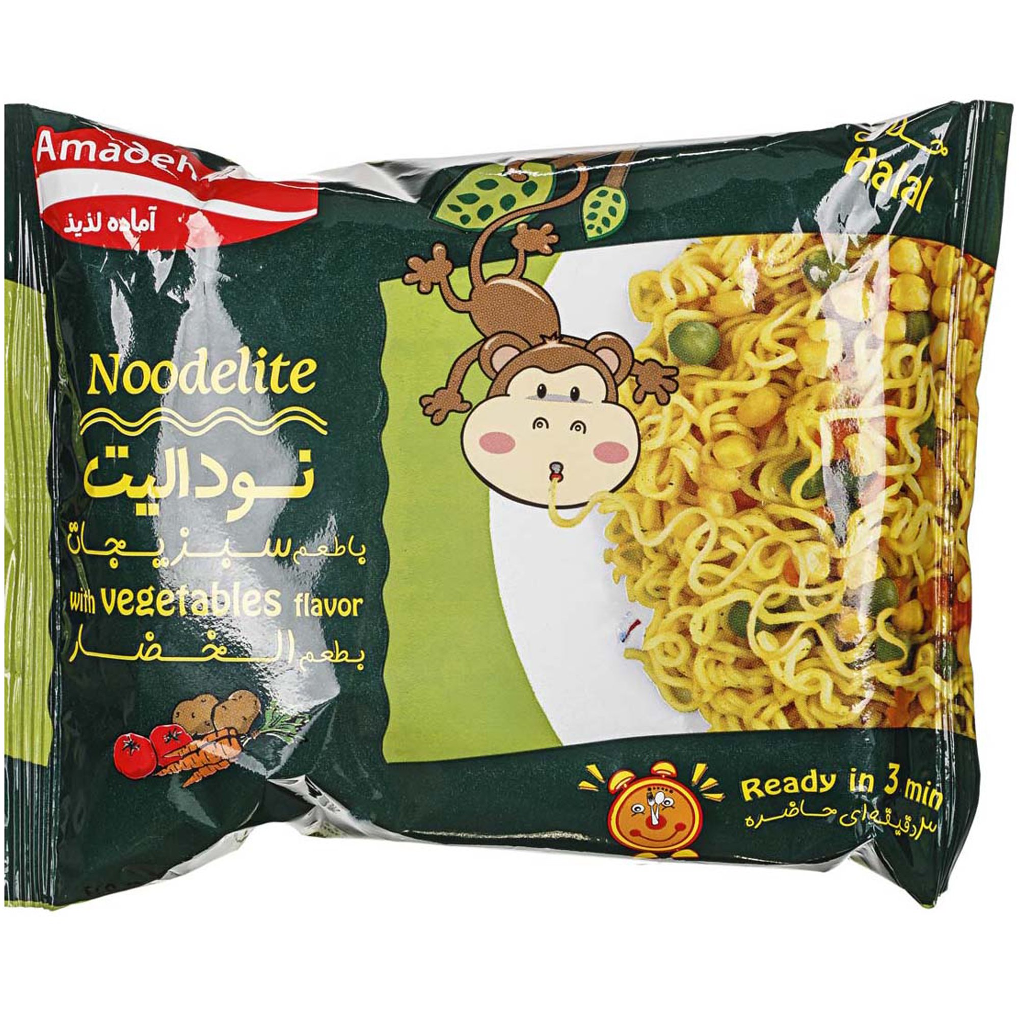 نودل سبزیجات آماده لذیذ ۷۵ گرمی