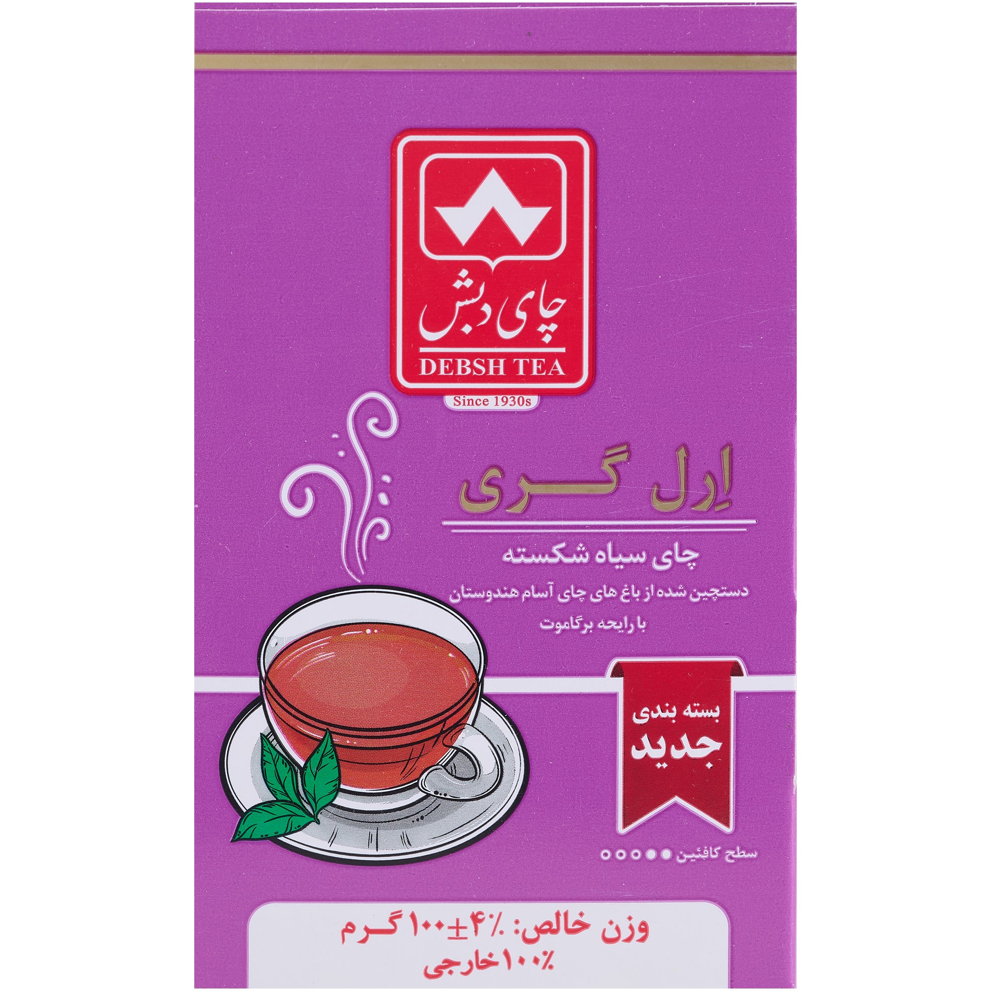 چای سیاه سیلان ارل گری آسام هندوستان دبش ۱۰۰ گرمی