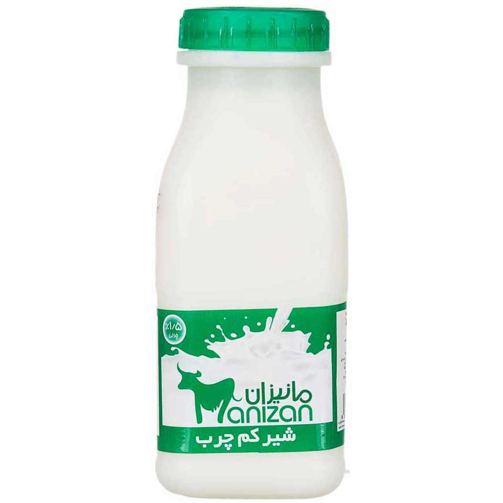 شیر کم چرب تازه مانیزان ۲۳۰ میلی لیتری