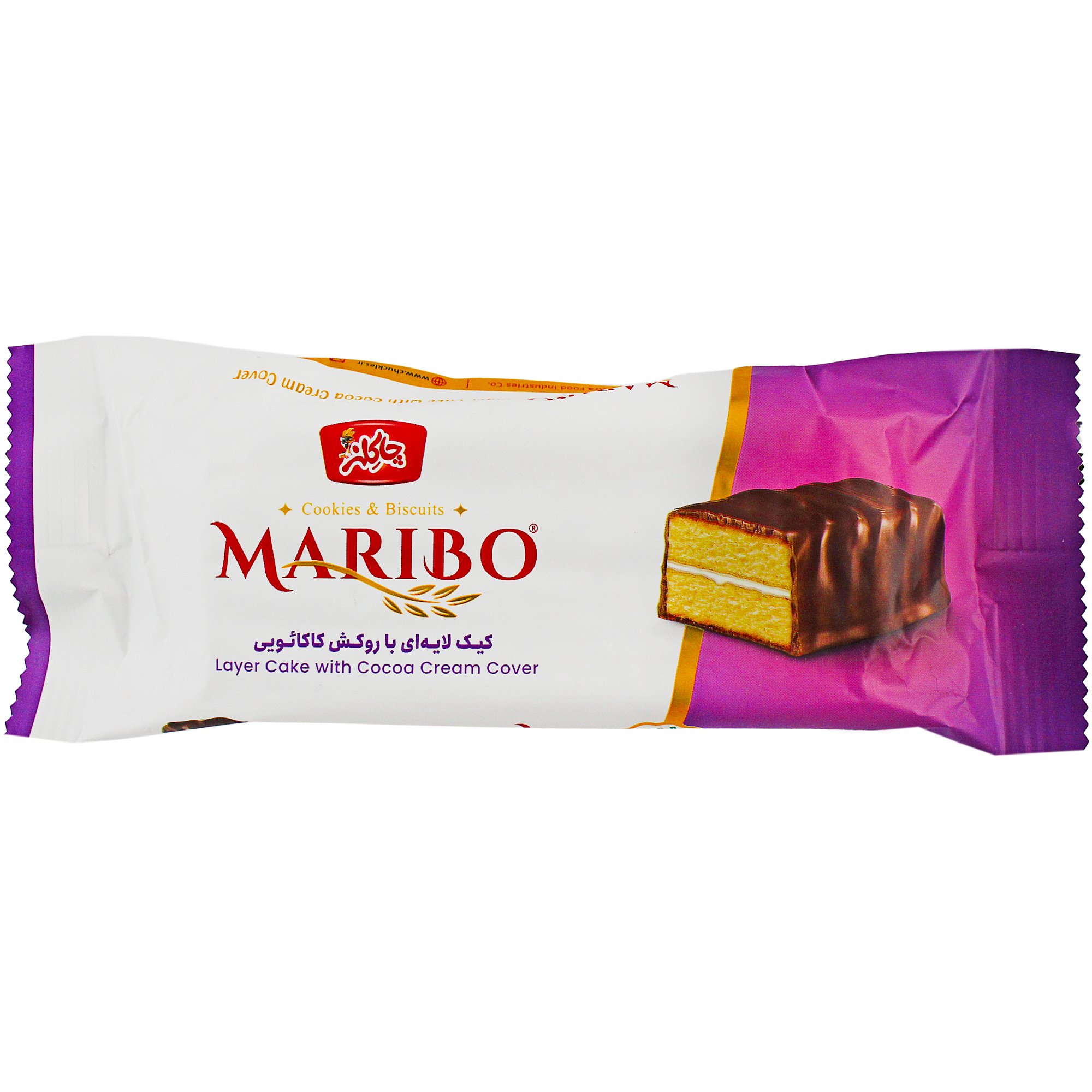 کیک وانیلی روکش دار کاکائویی ماریبو چاکلز ۶۰ گرمی