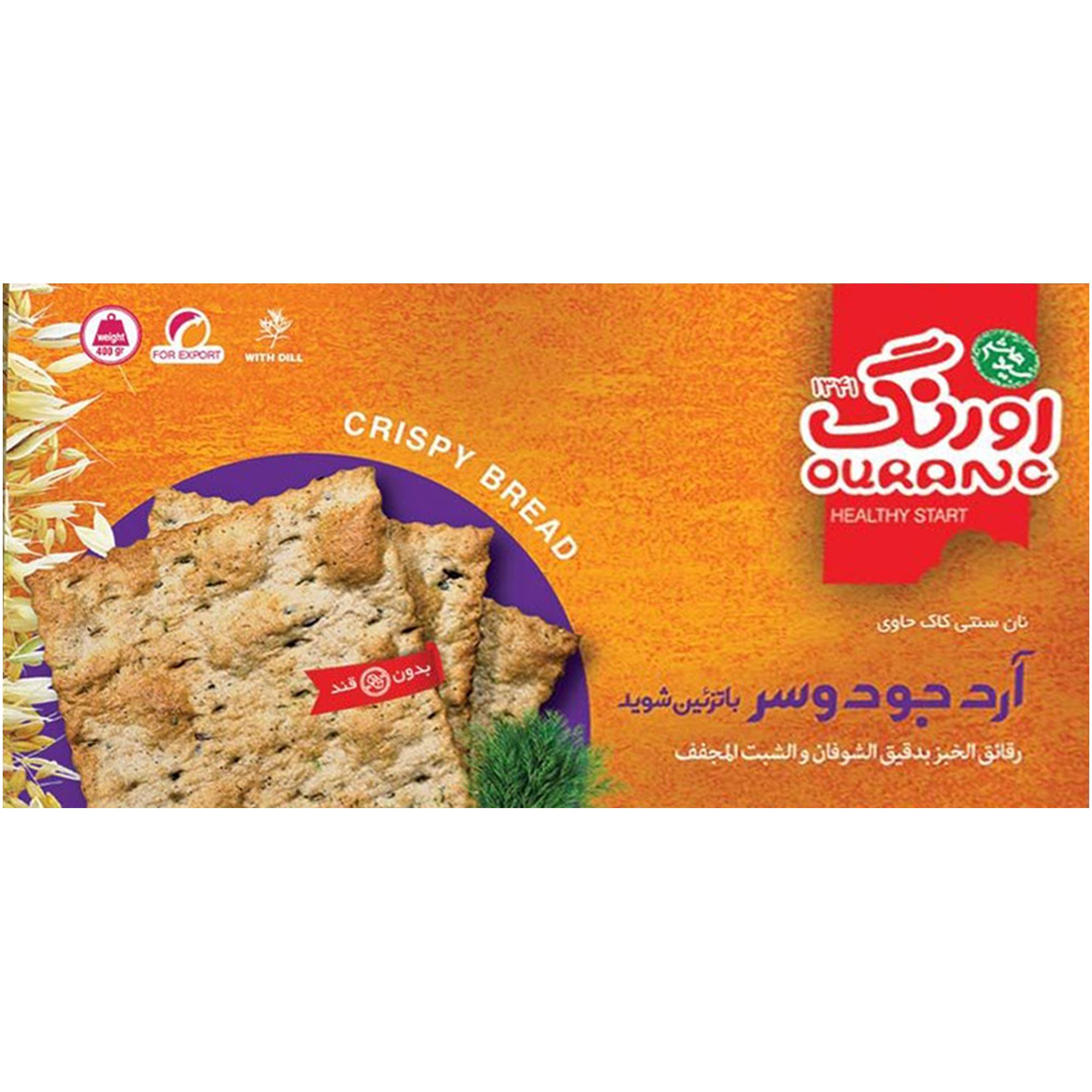 نان کاک سنتی حاوی آرد جو دوسر و شوید اورنگ ۳۸۰ گرمی